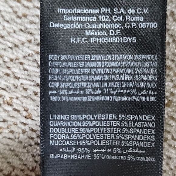 Bebe Black Shiny Metallic Pencil Skirt - Size 6 - Picture 16 of 16